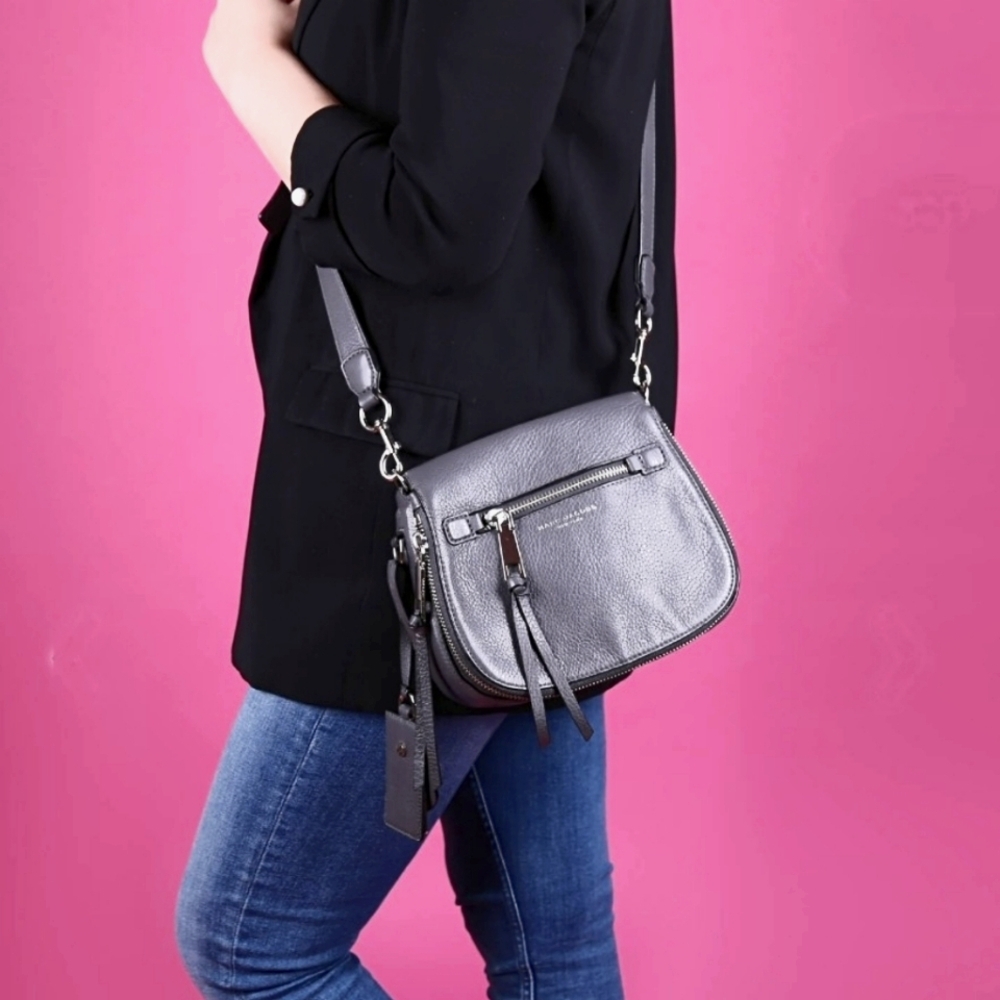 MARC JACOBS Leather Crossbody Saddle Bag - Picture 2 of 12